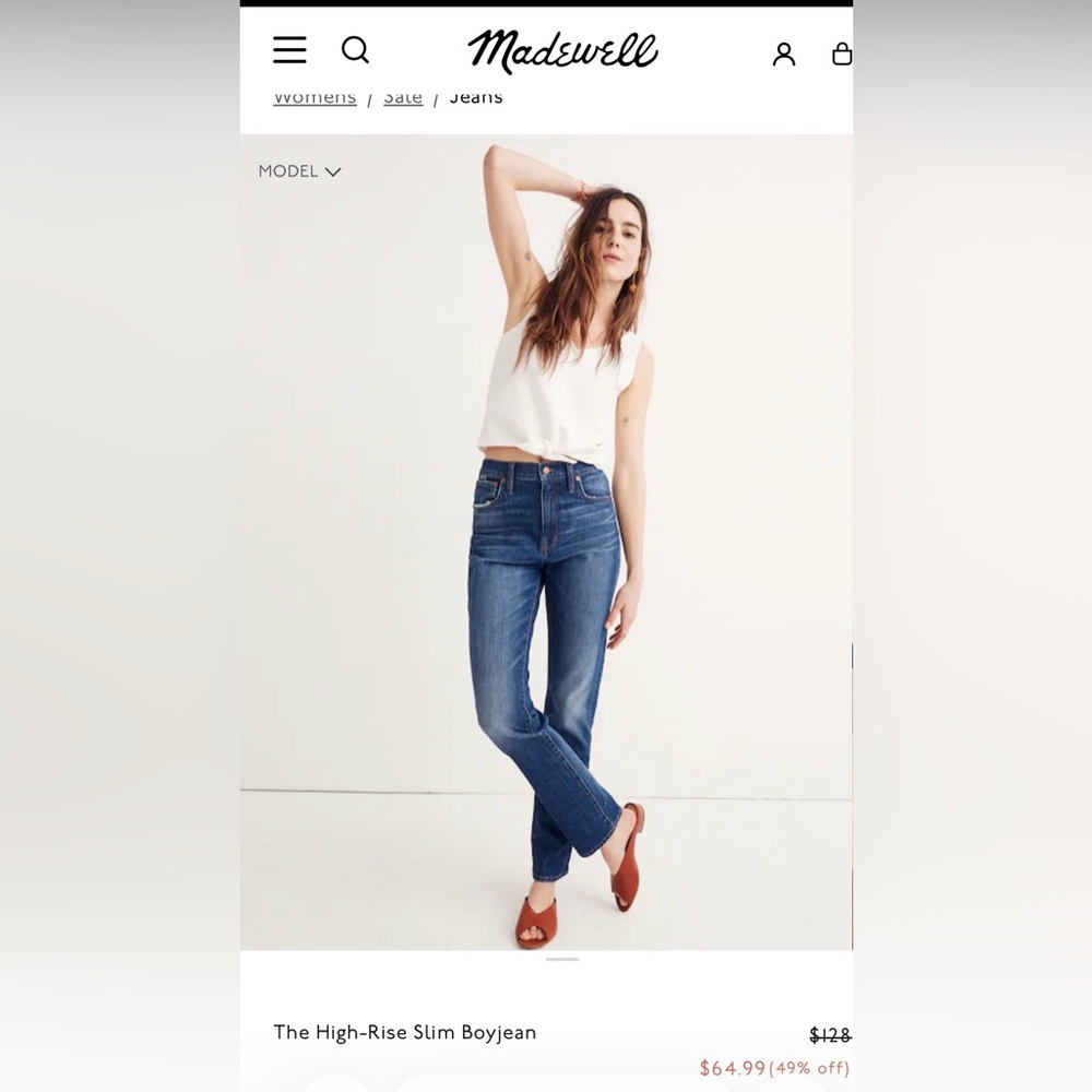 Madewell Slim Boy Jeans Size  Women’s Size 30